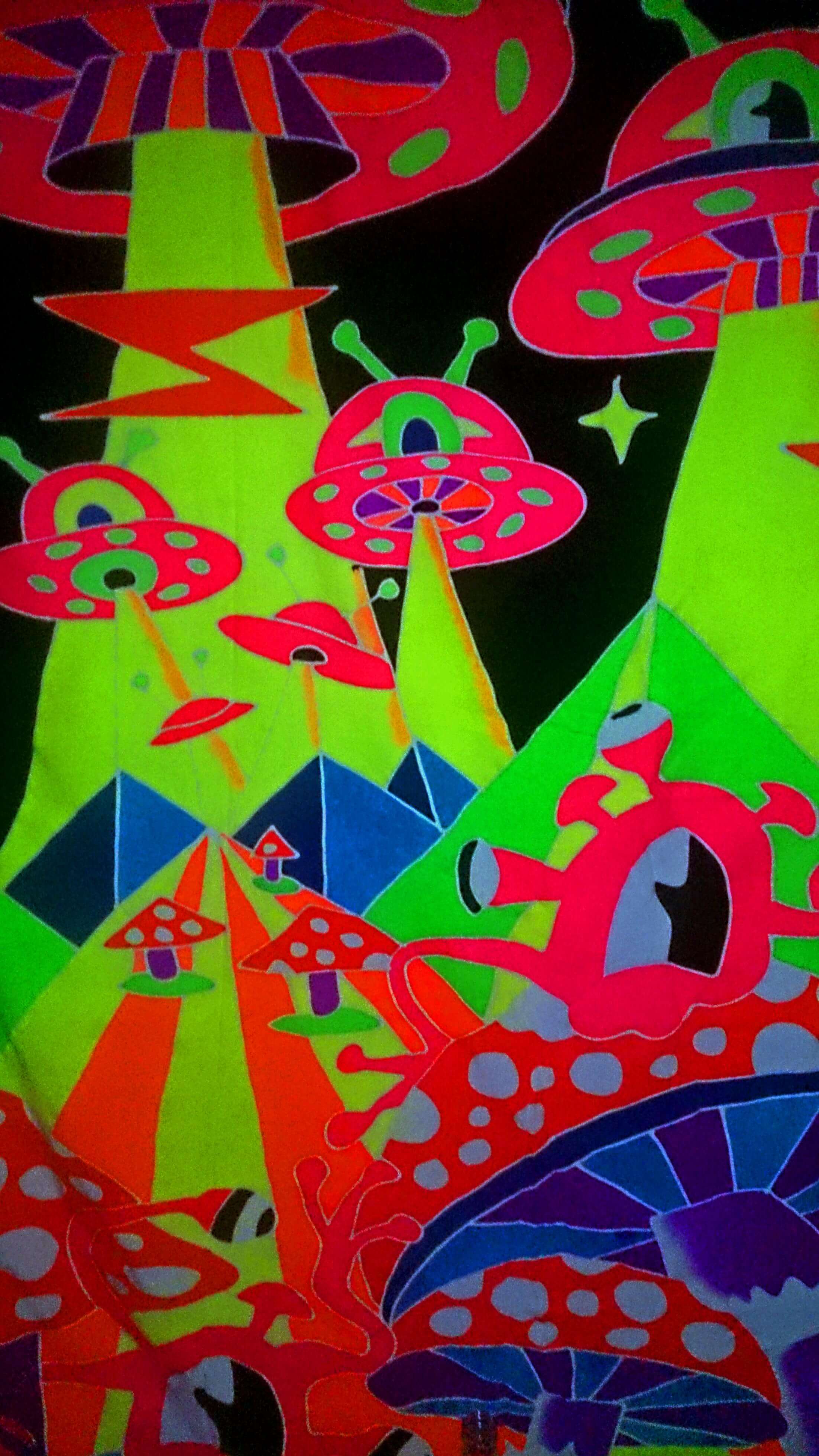 UV Alien Mushrooms