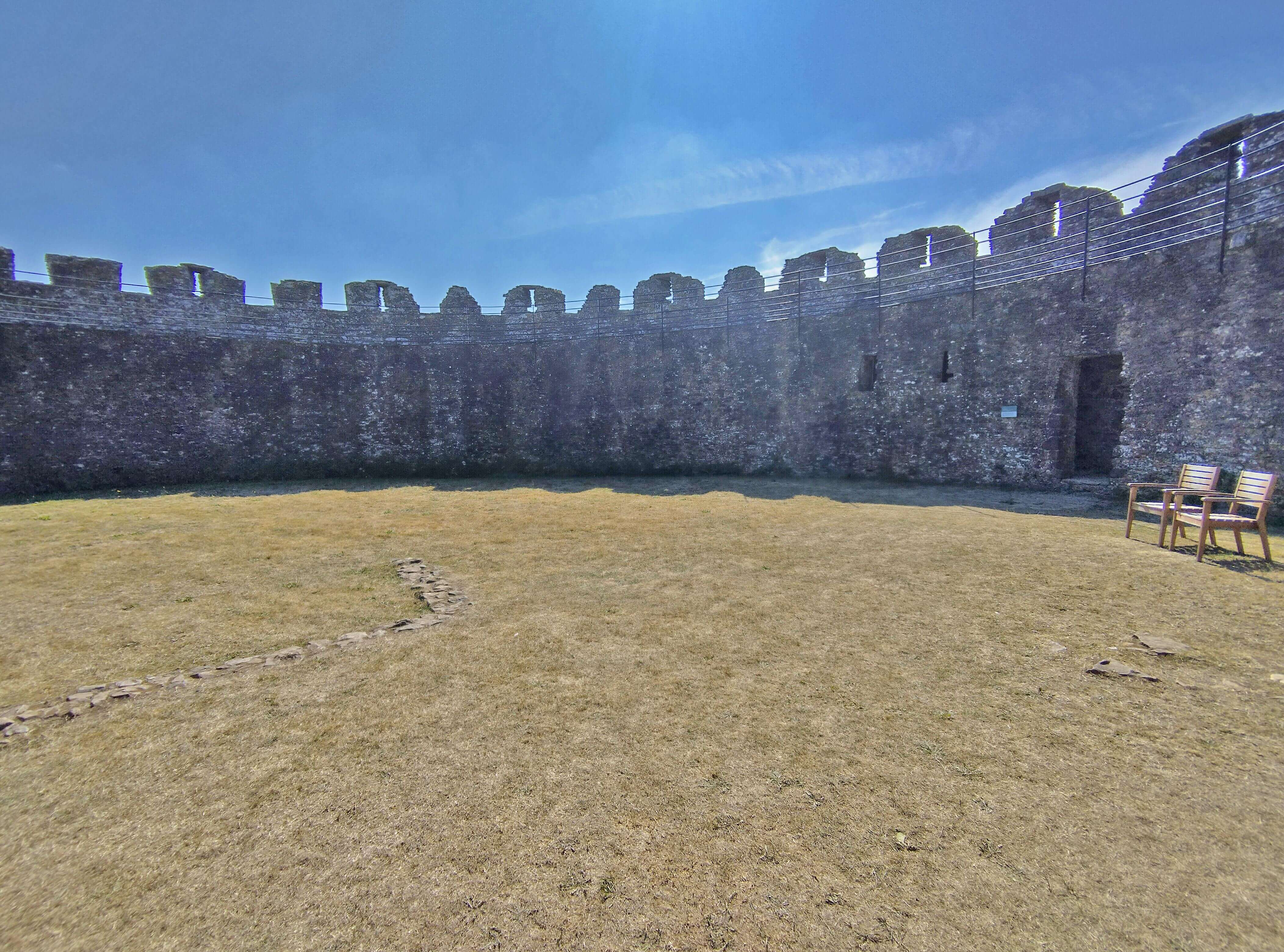 Inside Totnes Castle